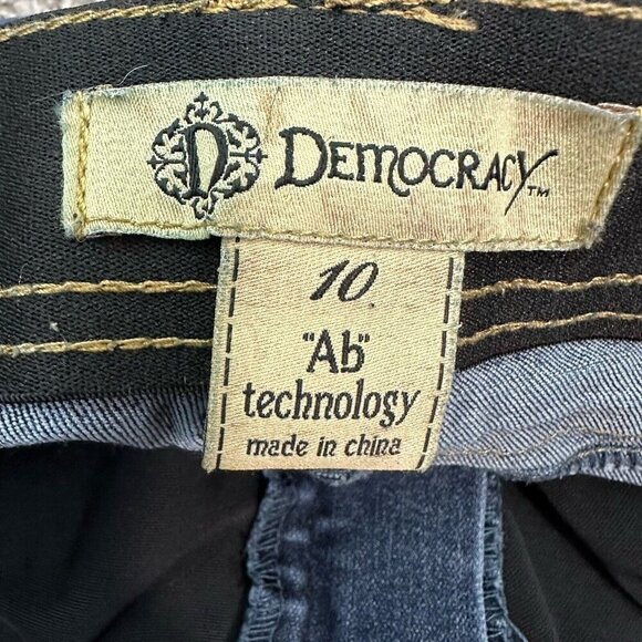 Democracy Ab Tech Solution Gray Skinny Jeans Womens 12 Elastic Waist Stretch‎ - Picture 3 of 11
